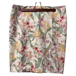 Ann Taylor‎ Factory Floral Print Pencil Skirt Women's Size 14 Career